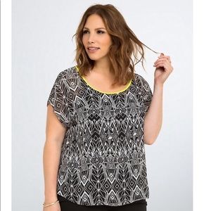 Torrid Geo Print Cross-back Top Size 3